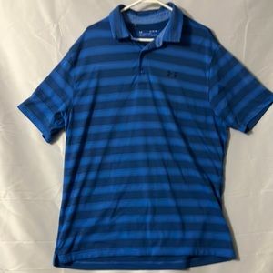 Under Armour Heat Gear golf Polo Blue Size XL